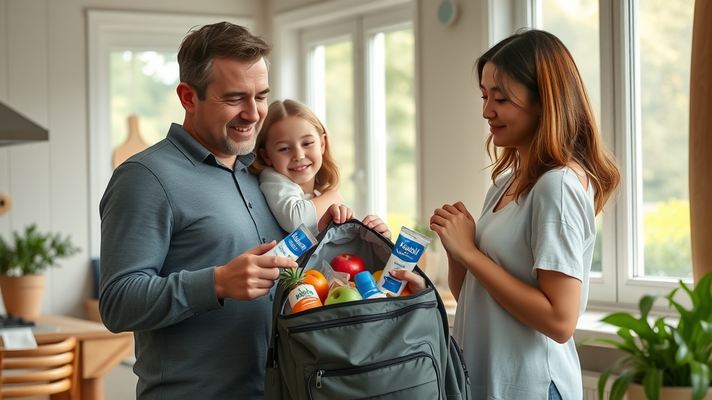 healthy family day, Orlando family packing snacks for a day out, nutritious family outing