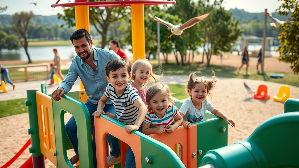 play area, climbing wall, energetic family climbing playground in Orlando, healthy family day