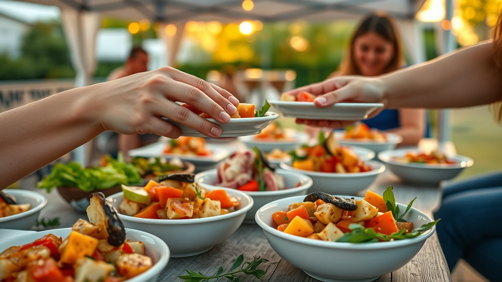 Orlando vegan events plant based comfort food fest hands sharing plates