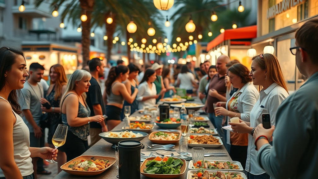 International vegan food at Orlando vegan events global cuisine food stalls
