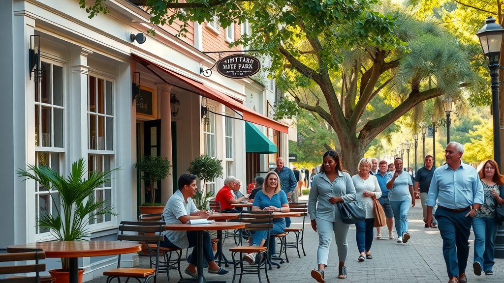 Charming Winter Park cafe with outdoor tables and gluten free bakery items